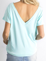 Miętowy t-shirt Fire