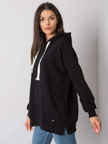 Schwarzer Basic-Hoodie mit Kapuze Cleveland.