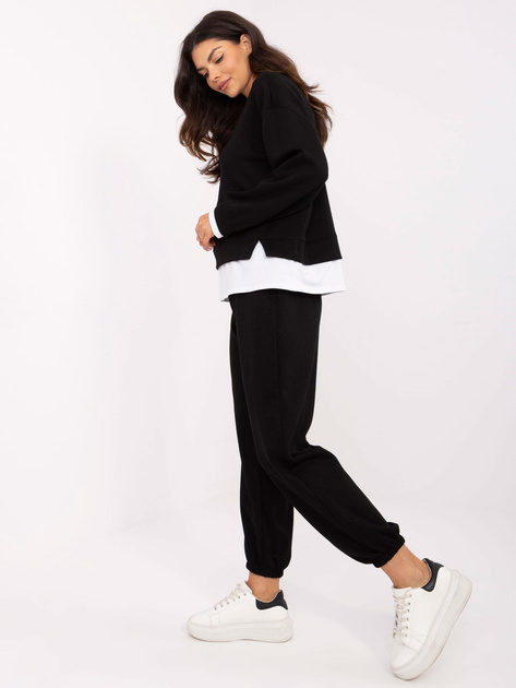 Hurt Czarny dresowy komplet ze spodniami joggerami