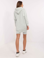 Hurt Jasnozielony melanżowy komplet z kolarkami w prążek