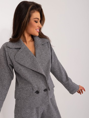 Hurt black-gray women's houndstooth jacket.