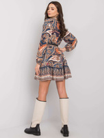 Ciemnoniebieska sukienka z nadrukiem Milah