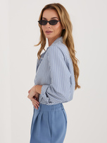 Granatowa klasyczna koszula z kołnierzykiem