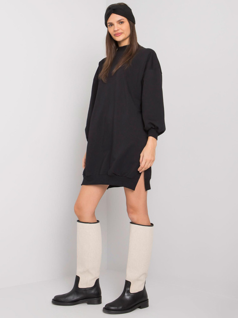 Czarna damska sukienka bawełniana Maretta RUE PARIS