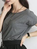 Ciemnoszary melanżowy t-shirt Circle