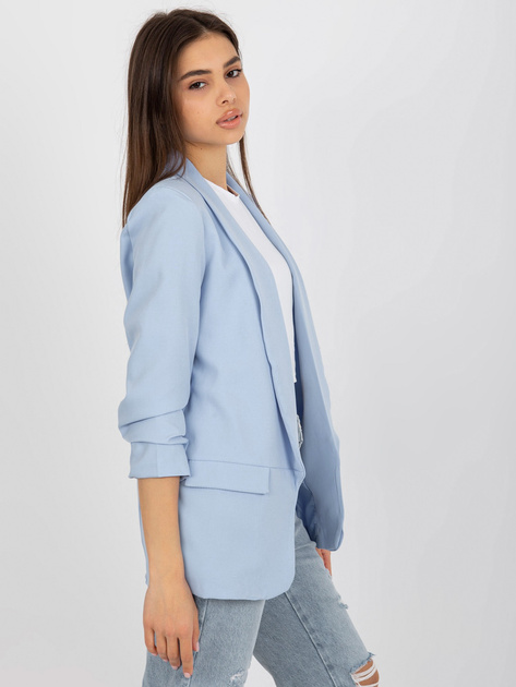Hurt Jasnoniebieska damska marynarka bez zapięcia Adela