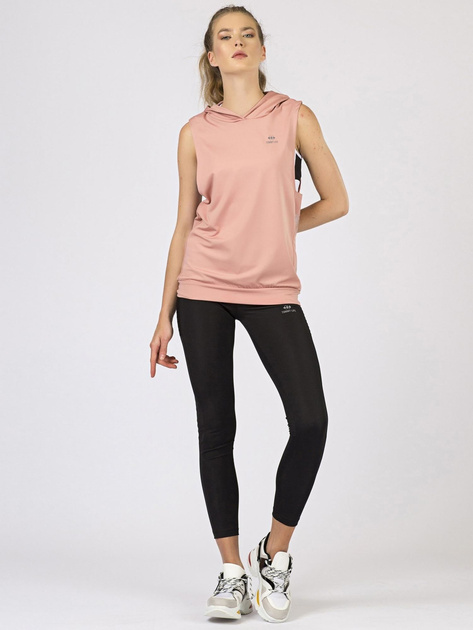 TOMMY LIFE Brudnoróżowa bluza z kapturem