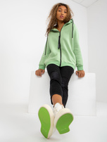 Hurt Hellgrüne Basic Sweatjacke mit Reißverschluss RUE PARIS.