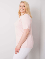 Jasnoróżowa bluzka plus size Stella