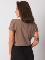 Kawowy t-shirt Emory