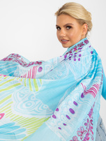 Hurt Jasnoniebieska chusta damska we wzory