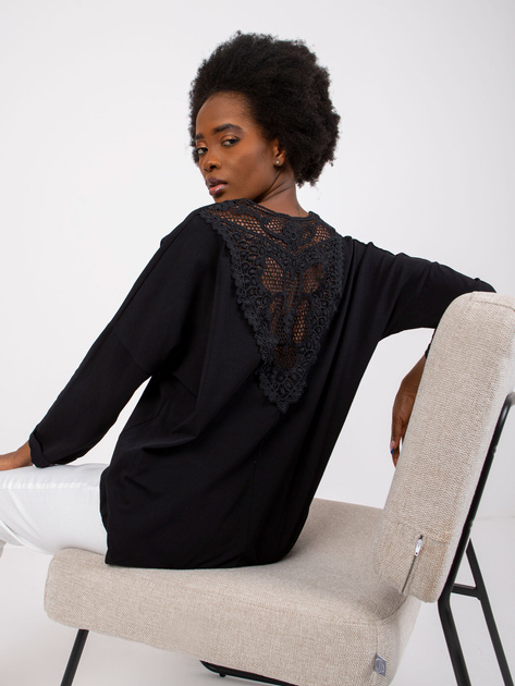 Czarna bawełniana bluzka damska Sylvie RUE PARIS