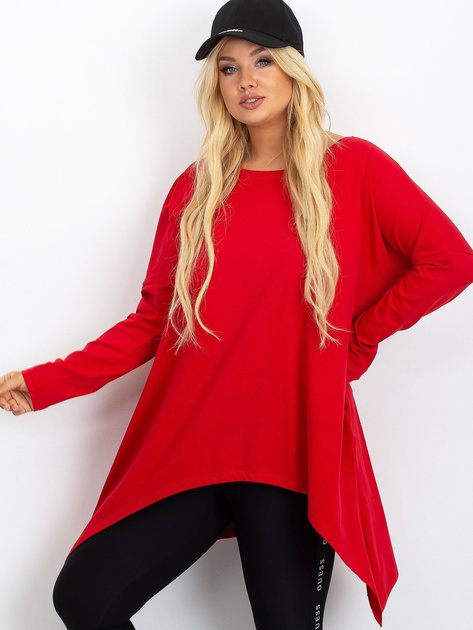 Czerwona tunika plus size Moa