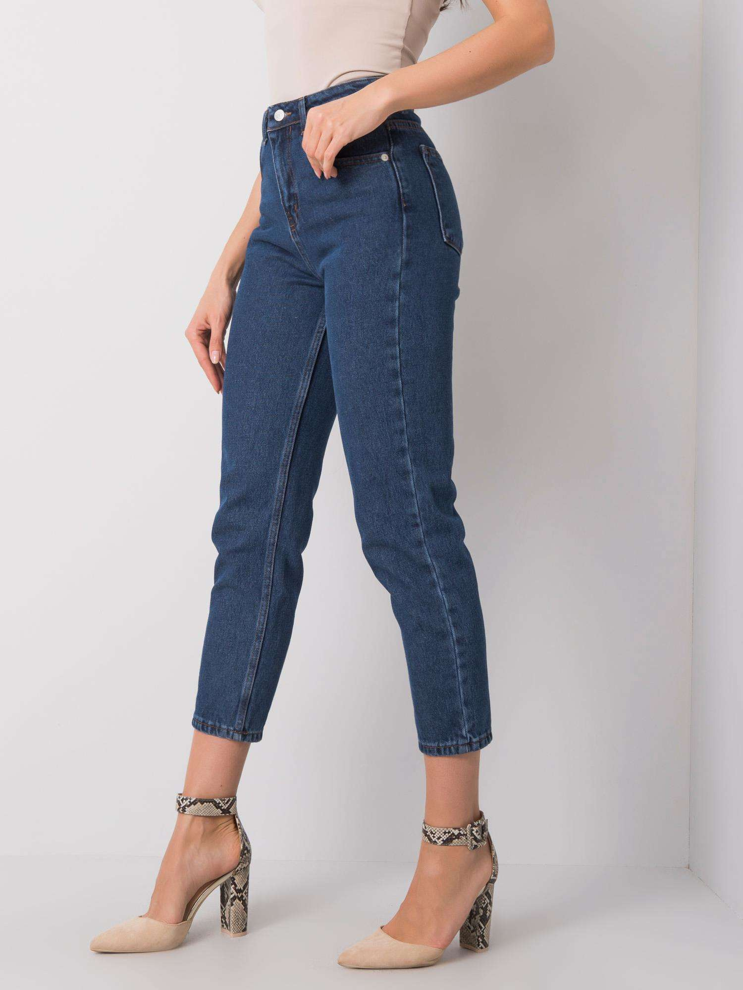 Ciemnoniebieskie jeansy damskie Sadie RUE PARIS