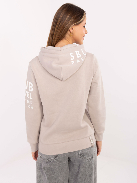 Beżowa bluza kangurka z kapturem SUBLEVEL