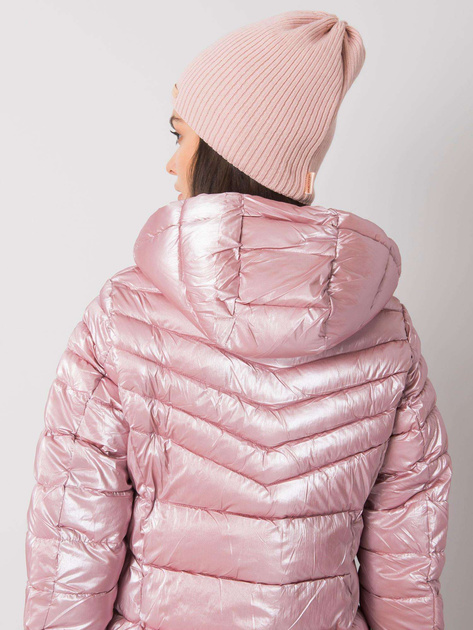 Jasnoróżowa czapka damska