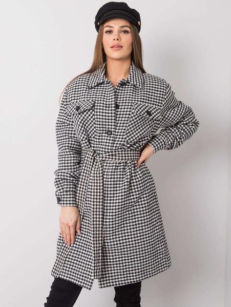 Biało-czarny płaszcz Tori