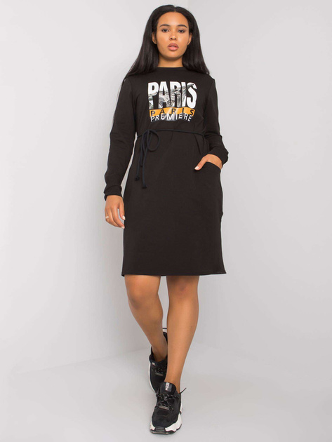 Czarna sukienka bawełniana Lareen