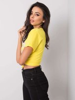 Żółty t-shirt z napisem Adalia