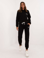 Hurt Czarny ocieplany komplet dresowy ze spodniami