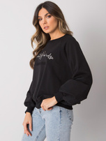 Czarna bluza damska bez kaptura Harriette RUE PARIS