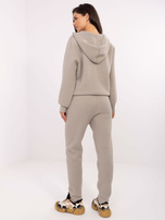 Szary damski komplet alpaka ze spodniami