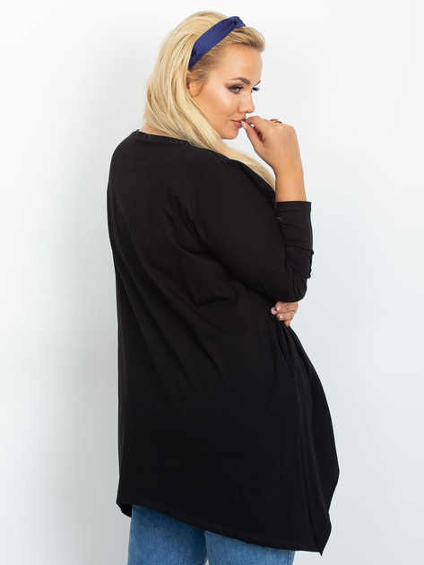 Czarna tunika plus size Moa