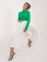 Hurtownia Zielony dopasowany sweter z golfem