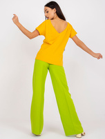 Ciemnożółty t-shirt damski Fire