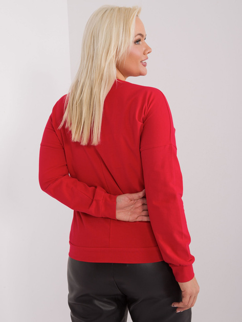 Hurtownia Czerwona bluzka plus size na co dzień