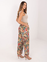 Zielone szerokie spodnie od garnituru RUE PARIS