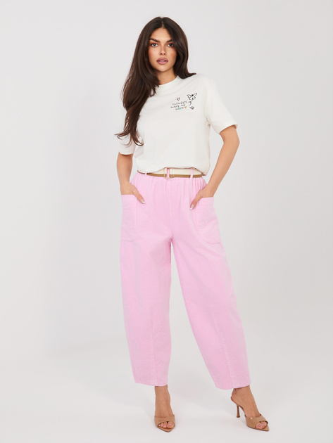 Biały damski t-shirt z nadrukiem na plecach SUBLEVEL