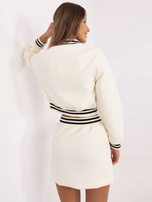 Ecru wholesale two-piece set with patch.