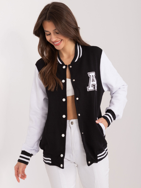 Hurt Czarna damska bluza bomber z kieszeniami