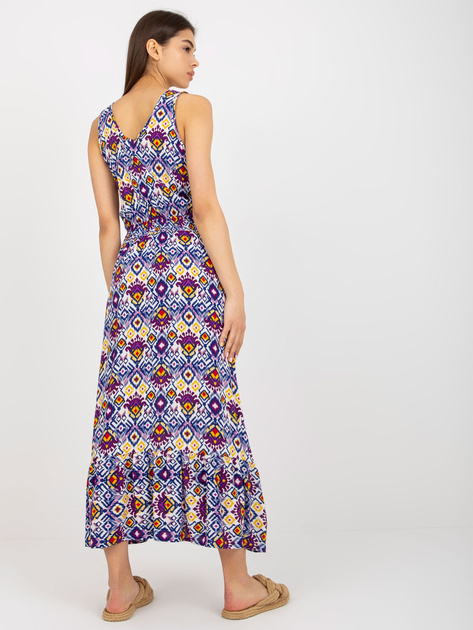 Hurt Fioletowa letnia sukienka we wzory FRESH MADE