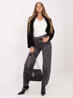 Ecru bluzka basic z długim rękawem RUE PARIS