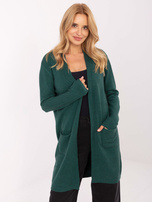 Ciemnozielony kardigan z domieszką modalu