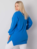 Ciemnoniebieska gładka bluza plus size Toledo