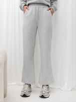 Gray basic tracksuit set with a zip-up hoodie.