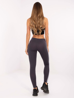 Grafitowe legginsy z lampasami BASIC FEEL GOOD