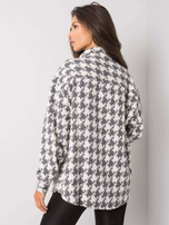 Biało-szara koszula z kieszeniami Shantice