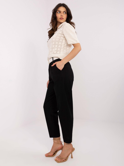 Hurt Czarne bawełniane spodnie z kieszeniami