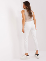 Hurt Ecru spodnie dresowe z troczkami i kieszeniami