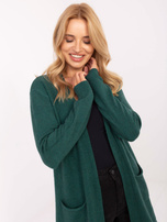 Ciemnozielony kardigan z domieszką modalu