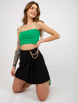 Hurt Czarne eleganckie spódnico-szorty z marszczeniami 