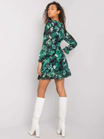 Zielona sukienka damska z paskiem Courtenay