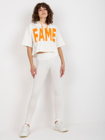 Hurt Ecru dwuczęściowy komplet sportowy z legginsami