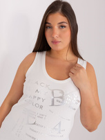 Hurt Ecru top plus size z okrągłym dekoltem