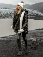 Hurt Ecru komplet zimowy z czapką i szalikiem Rubby RUE PARIS 