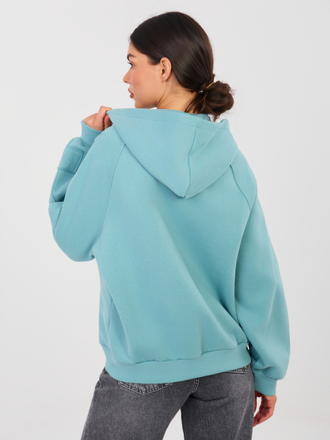 Turkusowa rozpinana bluza oversize NATURAL SIDE